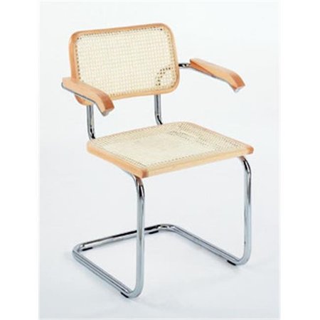 ALSTON QUALITY Alston Quality 2-33-Walnut Breuer Counter Chair Chrome Frame & Cane Seat 2-33/Walnut